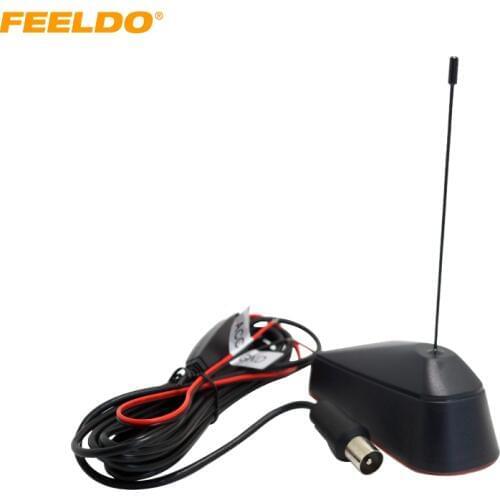 FEELDO Car IEC Connector Active TV Antenna Aerial With Built-in Amplifier #943