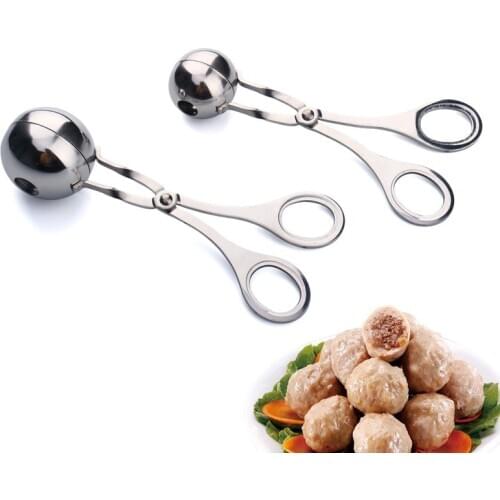 Large Size Meatball Sub-Pill Maker Round Ball Rice Roll For Making Maker 304 Stainless Steel Meatball Clip Fish Ball Clip Pill