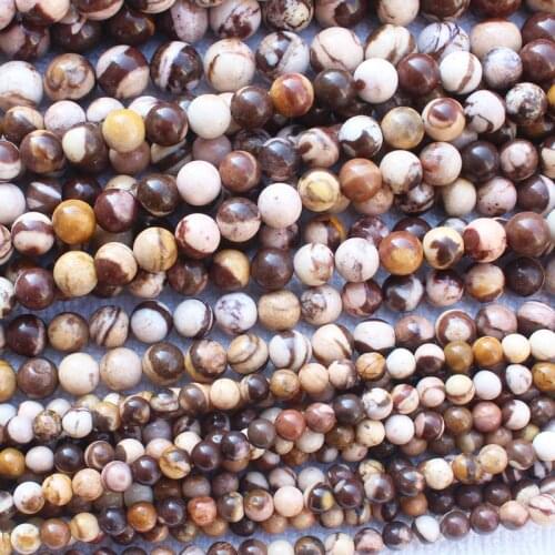 Natural Australia Zebra Stone 4-12mm Round Loose Beads15",BeadsFor DIY Jewelry Making !We provide mixed wholesale for all items