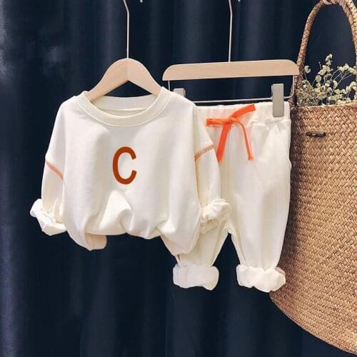 Baby autumn pure cotton set children new costumes for kids Fashion girls clothing 2021 cheap wholesale clothes two piece set