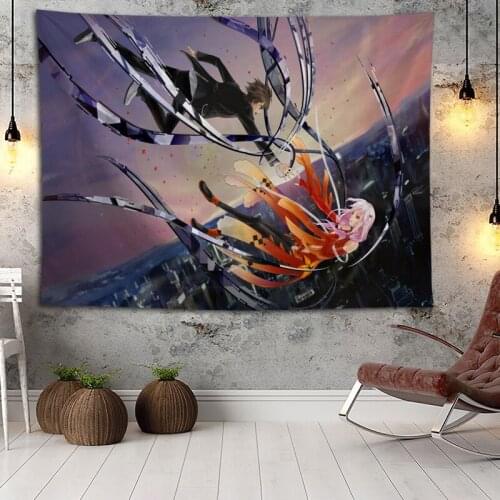 Hot Sale Custom Anime Guilty Crown Printed Tapestry Background Decorative Tapestry Various Sizes Wall Hanging Decor