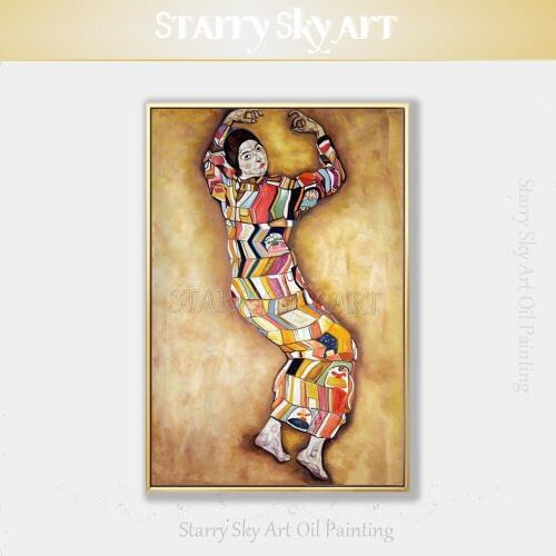 Gifted Artist Reproduce Famous Frederike Beer Oil Painting on Canvas Hand-painted Famous Egon Schiele Oil Painting for Wall Art