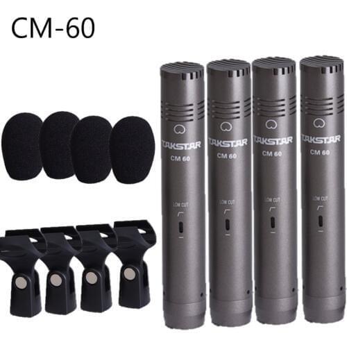 4pcs/Lot original Takstar CM-60 / CM60 professional recording Condenser Microphone for musical instrument on-stage performance