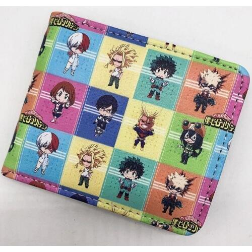 My Hero Academia Midoriya Izuku Cartoon Wallet Men Short Wallet With Coin Pocket Card Holder Bi-Fold Purse