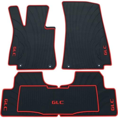 Rubber Car Floor Mats for Mercedes Benz GLC GLC200 GLC260 GLC300 No Odor Special No Odor Carpets Waterproof