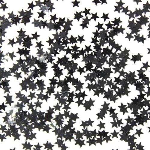 KSCRAFT 6mm Black Stars Shape Sequins PVC Flat for DIY Card Making Craft Color Collection