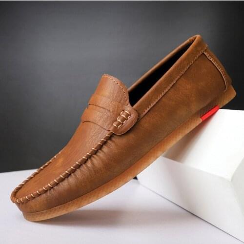 Large Size 48 Men Loafers Soft Moccasins High Quality Leather Shoes Men Warm Flats Driving Shoes Zapatos De Hombre Shoe for Men
