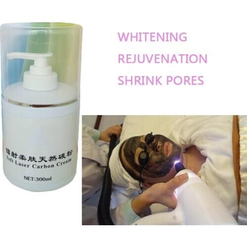 300ml Soft Laser Carbon Cream gel for nd yag laser skin rejuvenation Whitening shrink pores