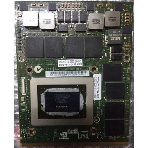 Original GTX675M GTX 675M GDDR5 2GB N13E-GS1-A1 Graphics Video Card For Dell MSI GT70 GT60 GX660R GT660 GT680 GT683DX GT783DX