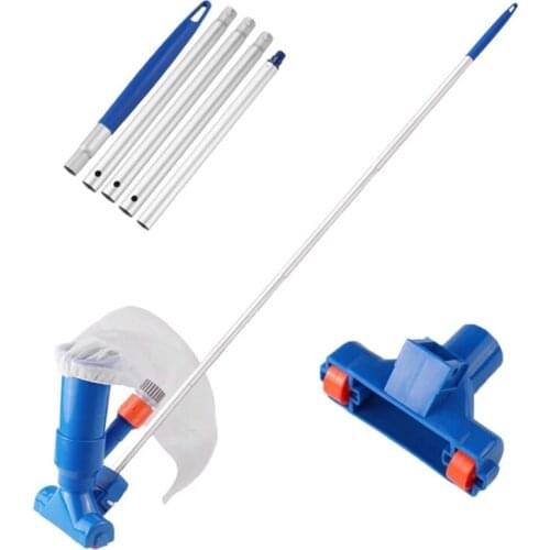 T21D Portable Swimming Pool Fountain Vacuum Brush Cleaner Cleaning Tool with Rubber