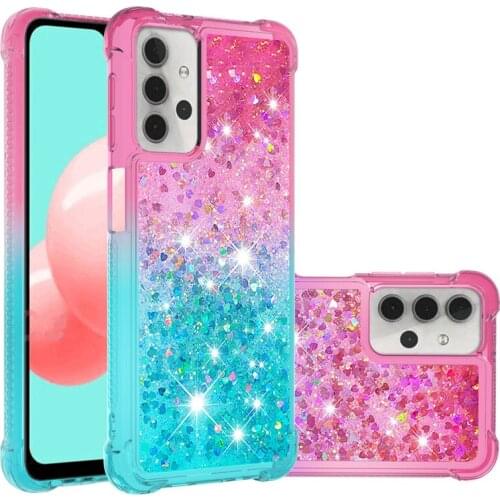 Multicolor Quicksand Glitter Case For Samsung Galaxy A32 Shockproof TPU Bumper Protection Cover A32 5G Case
