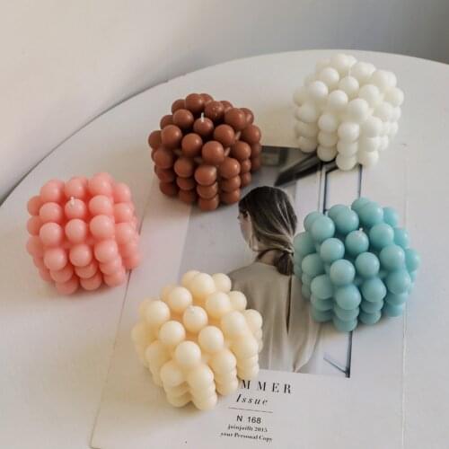 Bubble Candle Soy Wax Bubble Cube Candle Gift for Her Home Decor