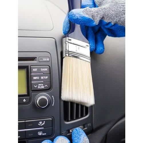 Car Air Conditioner Outlet Cleaning Brush Soft Dashboard Detailing Wash Multi-purpose Interior Gap Long Hair Brush Auto Tool New
