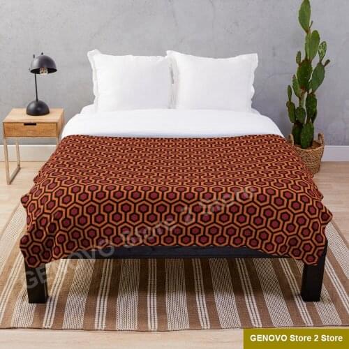 The Shining Overlook Hotel large Carpet Pattern Blanket Print on Demand Decorative Sherpa Blankets for Sofa bed Gift