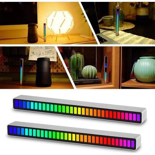 LED Strip Light Sound Control Pickup Rhythm Light Music Atmosphere Light Colorful USB Energy-Saving Lamp Car Home Accessories