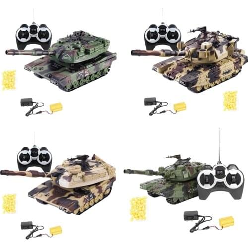 Heavy 1:32 Scale Mini RC Battle Tank Interactive Electronic Boy Hobby Toy Car Model Crafts Plastic Kits Hobby Toys Gifts