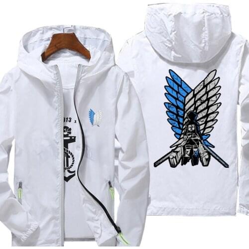 Attack On Titan Sun Protection Clothing Waterproof Rain Jacket Men Women Fishing Quick Dry Skin Windbreaker