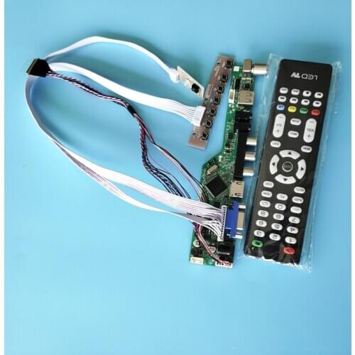 VGA USB AV 40 Pin 1366*768 display matrix drive control board kit WLED LVDS for LTN156AT20/LTN156AT22/LTN156AT23/LTN156AT24