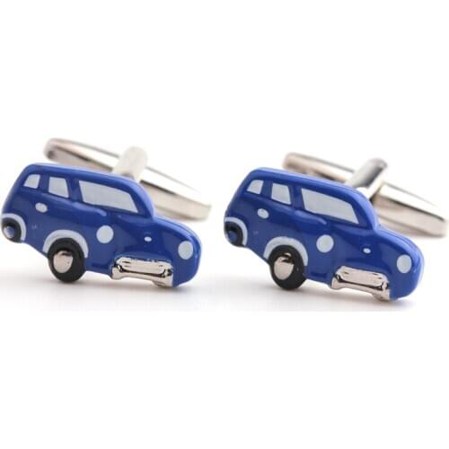 High-grade blue automobile modeling spray printing cufflinks shirts cufflinks cuff free shipping