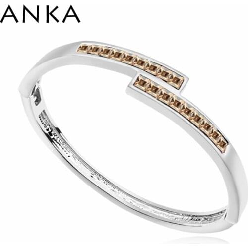 ANKA jewelry new arrival voile bangle hot sale bracelets for women rhodium plated Crystals from Austria #107843