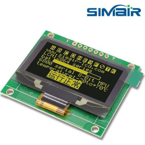 1.54 Inch 3.3V 7Pin Yellow/White/Blue SPI I2C IIC OLED Module Screen SSD1309 128*64 128x64 LCD Display 12864