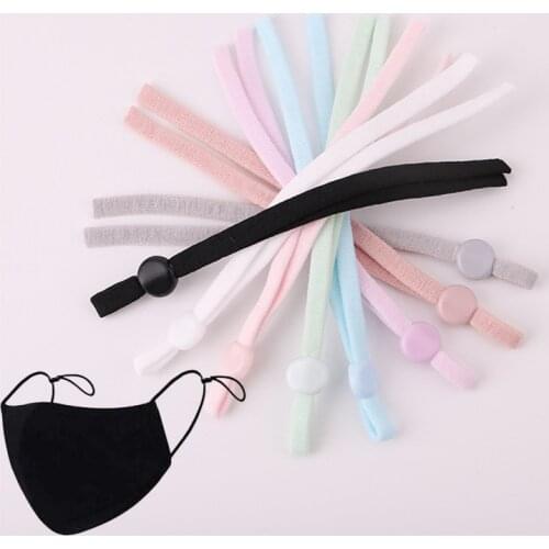 10pcs/50pcs mask sewing belt elastic band adjustable buckle telescopic mask ear hanging rope corset rope DIY making supplies