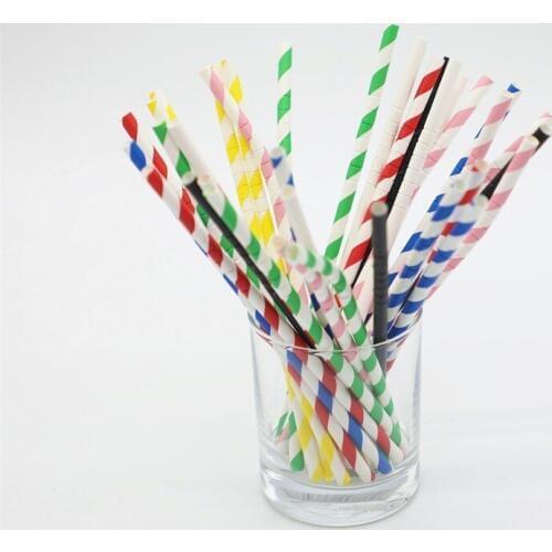 25pcs Black Gold Pink Bendable Eco-Friendly Paper Straw Wedding Decor Disposable Food Grade Paper Straw Birthday Decor Supplies