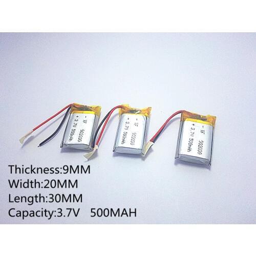 3.7V,500mAH,902030 PLIB; polymer lithium ion / Li-ion battery for GPS,mp3,mp4,mp5,dvd,,model toy mobile