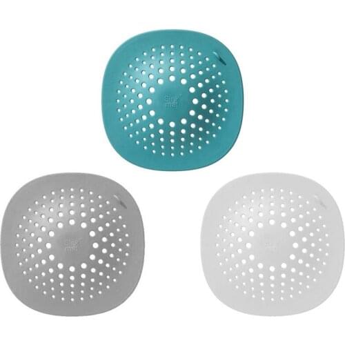 3PCS Drain Hair Catcher, Hair Catcher Shower Drain with 4 Suction Cups Durable Reusable