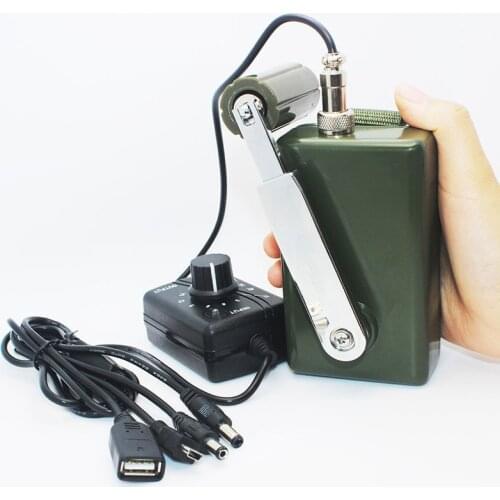30W/28V Portable Dynamo Phone Charger Military 30W/0-28V Hand Crank Generator Outdoor Mobile Phone Computer Charging