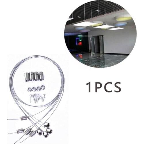 4PCS/ SET 1m Steel Wires & Screws Suspension Mounting Wire Kit Rope Led Adjustable Lights For Ceiling Lamp Hanging Wire