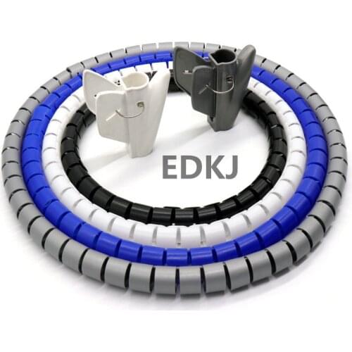 5m/10m line organizer 8/10/15/20/25mm pipe protection Spiral winding Cable wire protection sleeve (with cable management clips)