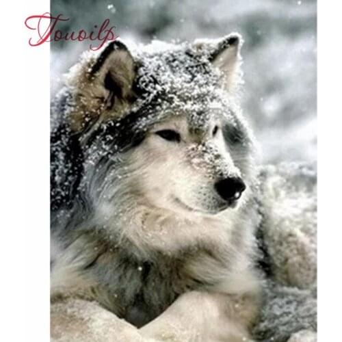 5D Rhinestone painting crystal Home Decor DIY Diamond painting snow Wolf 3D cross stitch pattern 3d diamond painting embroidery