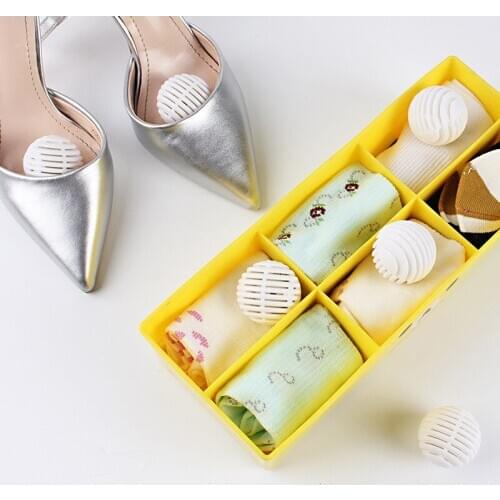 6pcs Mini Ball Shape Shoe Deodorant Dryer Moisture Absorber Anti-milde Shoes Deodorant J2Y