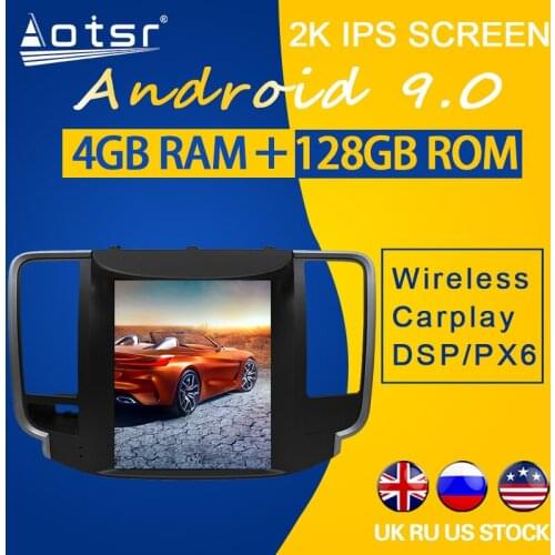 128GB ROM For Nissan Teana 2008 2009-2011 Android 9.0 DSP Tesla Style PX6 Carplay Car GPS Navigation Multimedia Player