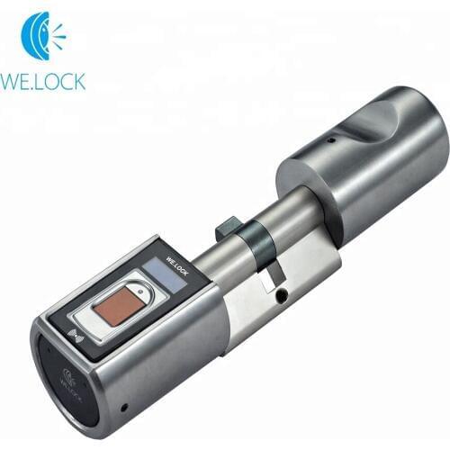 L6SBR digital Fingerprint door Lock Cylinder Fingerprint Remoter and Mobile Door Open Locks With Bluetooth Remote Free shipping