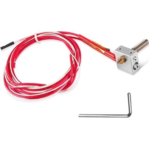 DIY Hotend Kit Nozzle MK8 Extruder Throat Heater 1.75mm/0.4mm Extruder Heater Block For Raprep i3 Anet A2 A8 3D Printer Parts