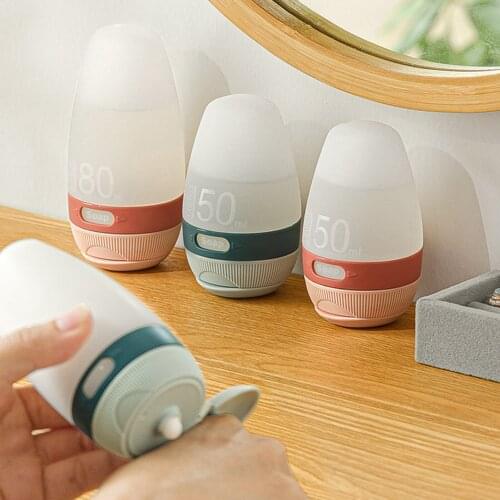 Travel Soap Bottle Leakproof Silicone Refillable Travel Containers Squeezable Travel Tube Cosmetic Toiletry Containers 50ml 80mL