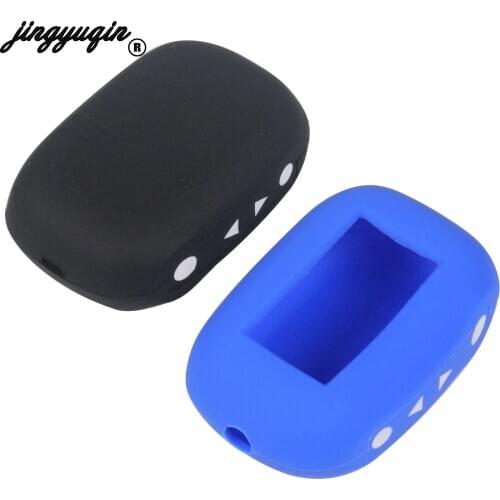 Jingyuqin Two Way Car Alarm B92 Silicone Case Keychain Cover for LCD Remote Controller Starline B92 /B64/B62/B94 Key Chain