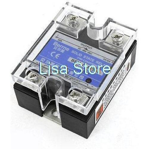 Groove End LED Indicator Light DC/AC Solid State Relay 25 Amp 24-480V 24-480V AC