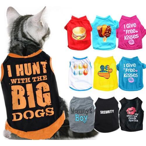 Summer Pet Cat Clothes for Cat Clothing Pet Clothes for Cats Coat Jacket Clothing for Cats Vest Cool Kitty Costume Pet Products