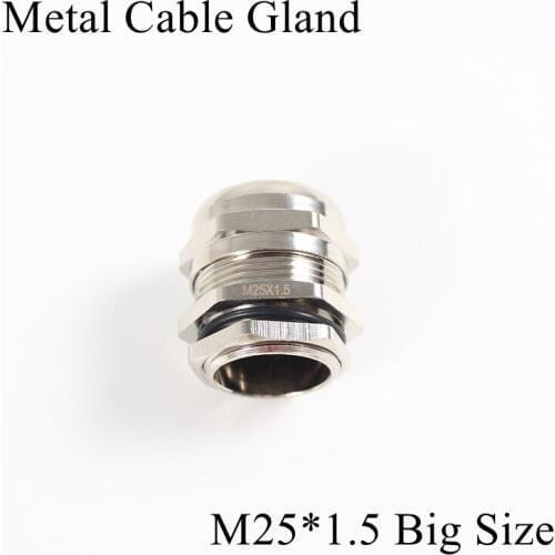 1piece/lot M25 Metal Cable Gland IP68 Waterproof Nickel Brass Connector Glands For 13-18mm Electric Wire M25*1.5 Copper Joint