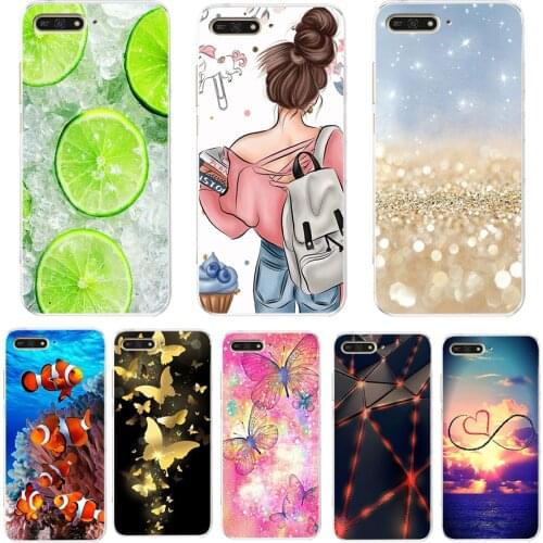 Cute Case For Huawei Y6 2018 Case Y 6 2018 Soft Silicone Cover For Huawei honor 7a 5.7 inch Phone Cases Bumper Bags