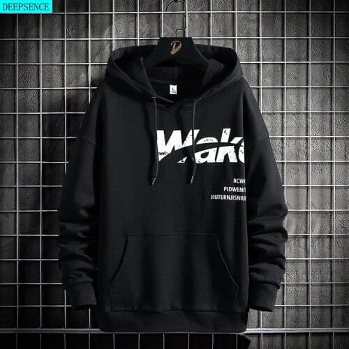 Round Neck Printing Mens Hooded Sweatshirt Mens Trendy Brand Long-Sleeved T-Shirt Mens Korean Hoodie Men