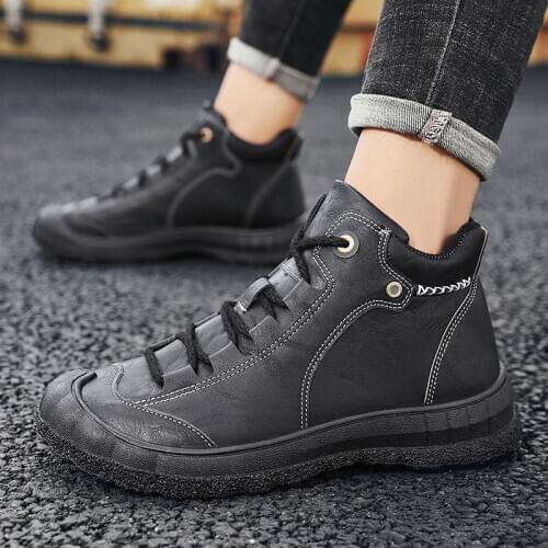 Men Boots Waterproof Fashion Winter Snow Boots Fur Warm Winter Ankle Shoes Men Footwear Male Sneakers For Men Tennis Masculino