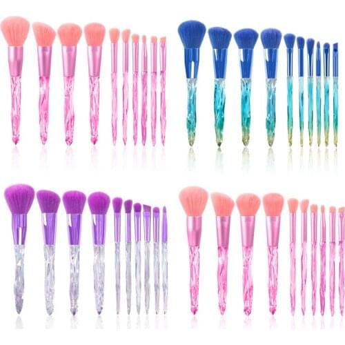 10-piece makeup brush tool set makeup powder eye shadow blush foundation mixed crystal clear beauty makeup brush