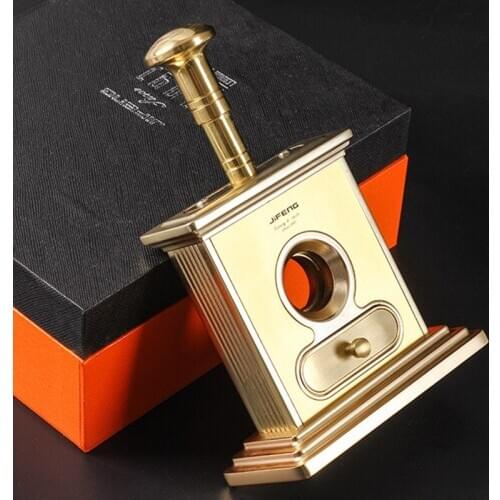 Table Metal Cigar Cutter Desktop Tobacco Cigarette Cutting Tools Stainless Steel Tobacco Scissors Smoking Cigar Accessories