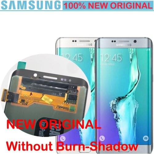 5.7'' ORIGINAL AMOLED LCD Display Frame For Samsung Galaxy S6 EDGE Plus S6+ G928 G928A G928F Touch Screen Replacement Complete