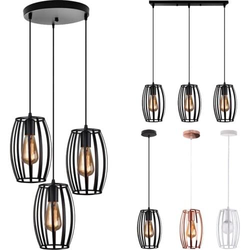 Nordic Pendant Lights Industrial Vintage Loft Lamp Iron Art Cage Luminaire Suspension Hanging Lamps For Kitchen living Room