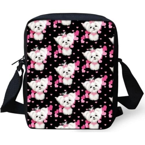 Messenger Bag Womens Bags Maltese Florals Printing Shoulder Bag for Girls Female Casual Small Crossbody Bag Summer